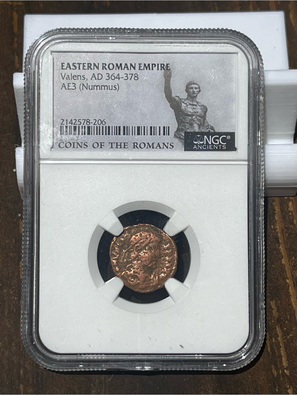 Eastern Roman Empire Valens Bronze AE3 Coin - Copper Tone